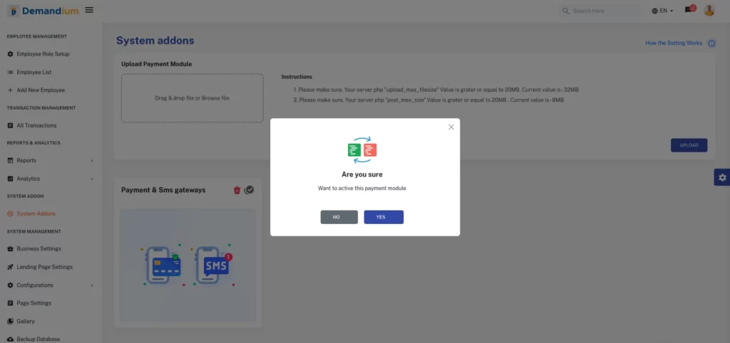 Confirmation Dialog