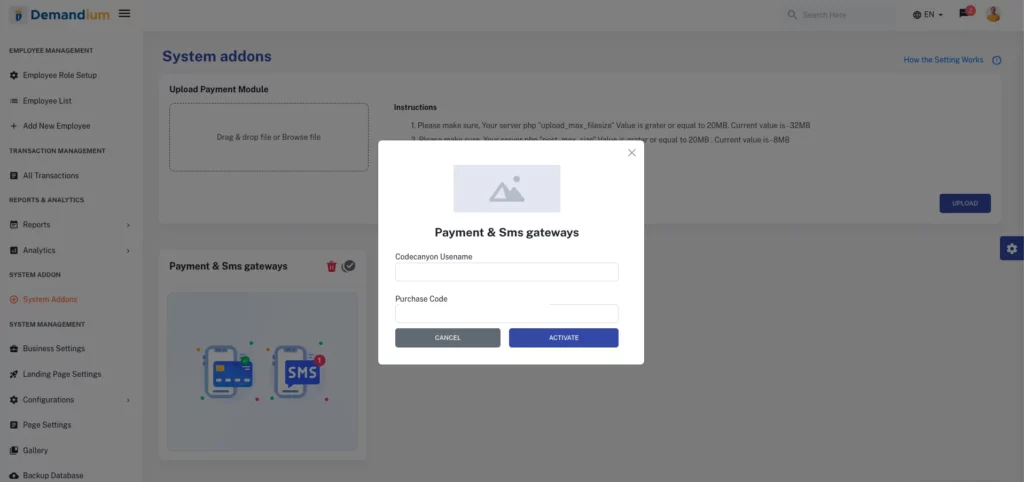 Purchase Code Activation